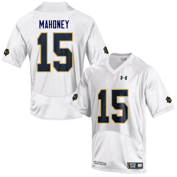 Men #15 John Mahoney Notre Dame Fighting Irish College Football Jerseys Sale-White - Click Image to Close